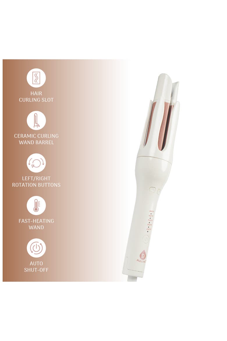 Ceramic Automatic Curling Iron, Alternate, color, WHITE