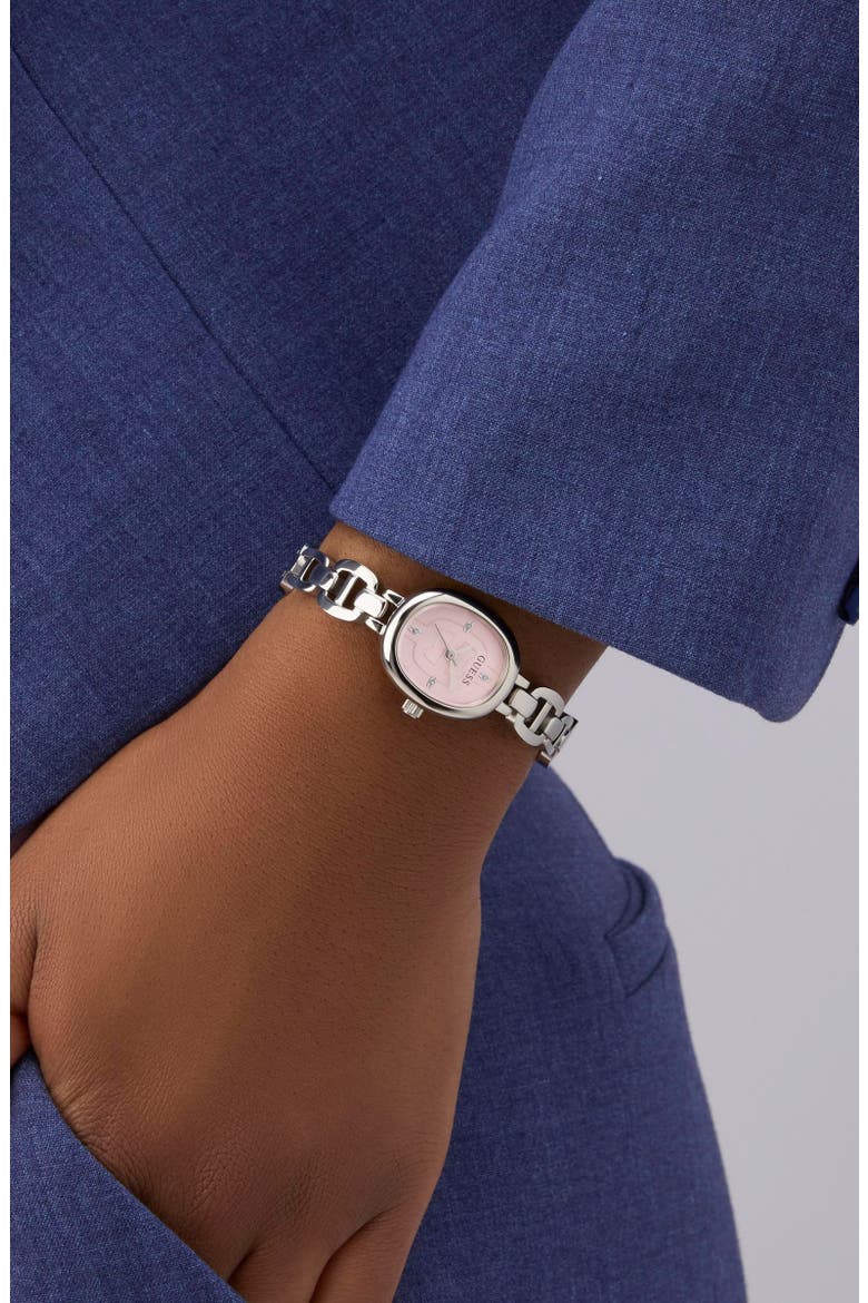 Sweet & Petite Oval Bracelet Watch, 24mm x 21mm, Alternate, color, PINK