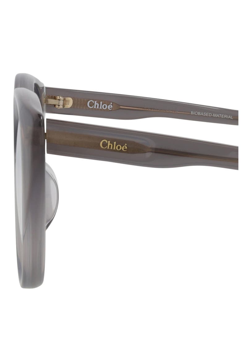 54mm Cat Eye Optical Glasses, Alternate, color, GREY GREY TRANSPARENT