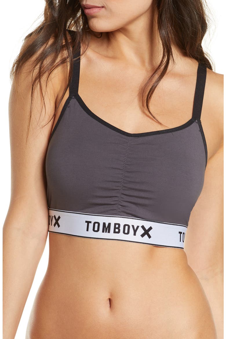 Ruched Bralette, Main, color, IRON