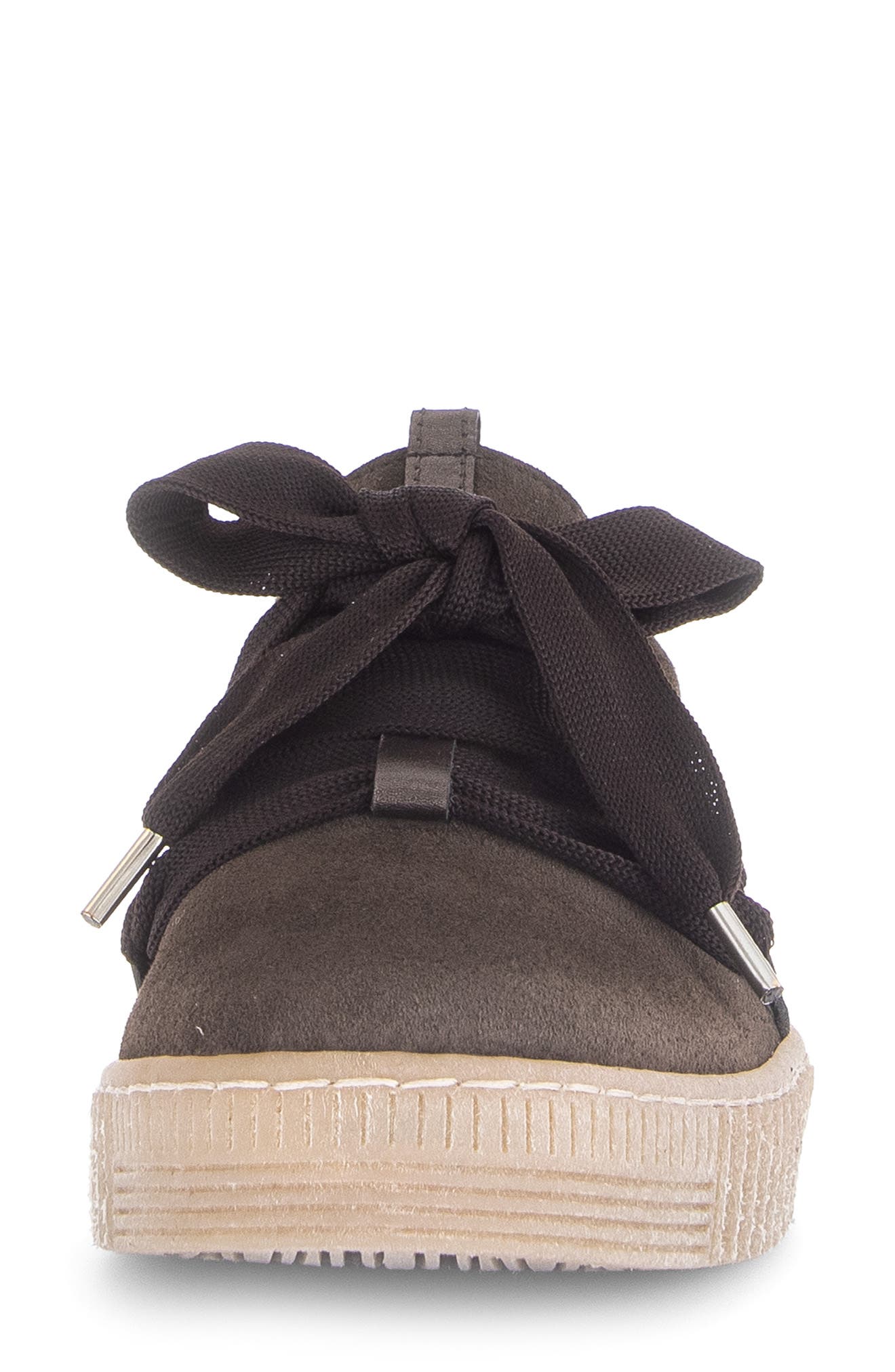 Gabor Bow Platform Sneaker, Alternate, color, English Brown