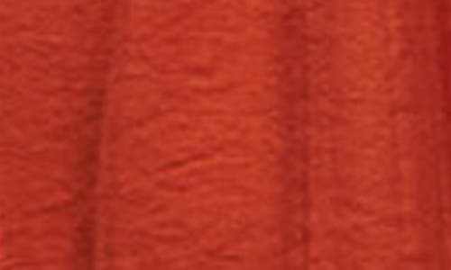 Topshop Shirred Bodice Midi Dress In Orange