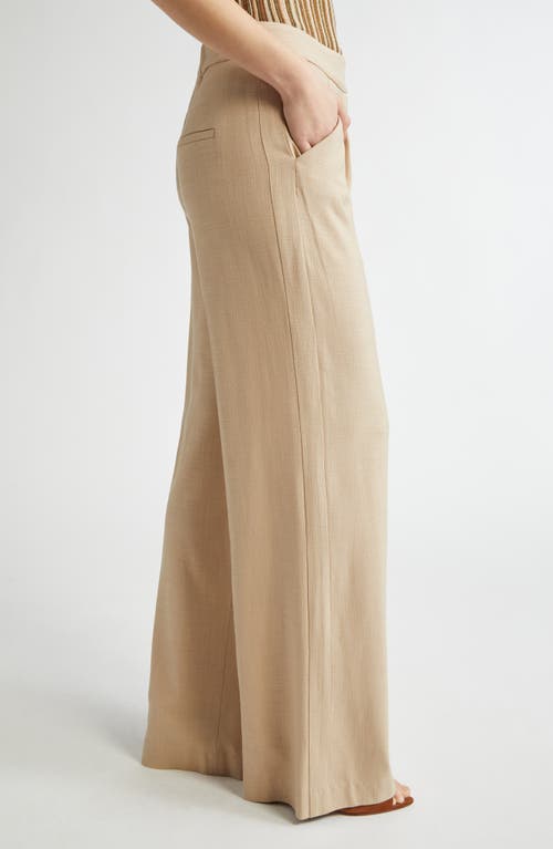 Veronica Beard Cruz Stretch-linen Pant In Stone Khaki In Stone Khaki