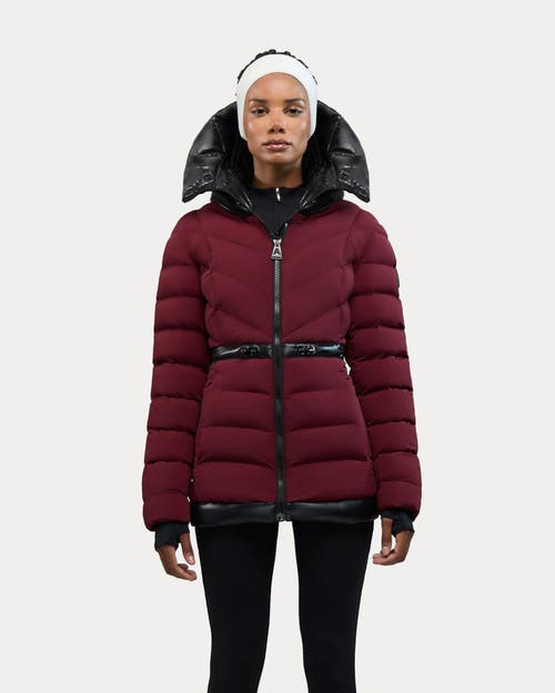 Alpenhaus Everlong Lightweight Herringbone Quilted Puffer with Lustre Detailing in Cabernet  product