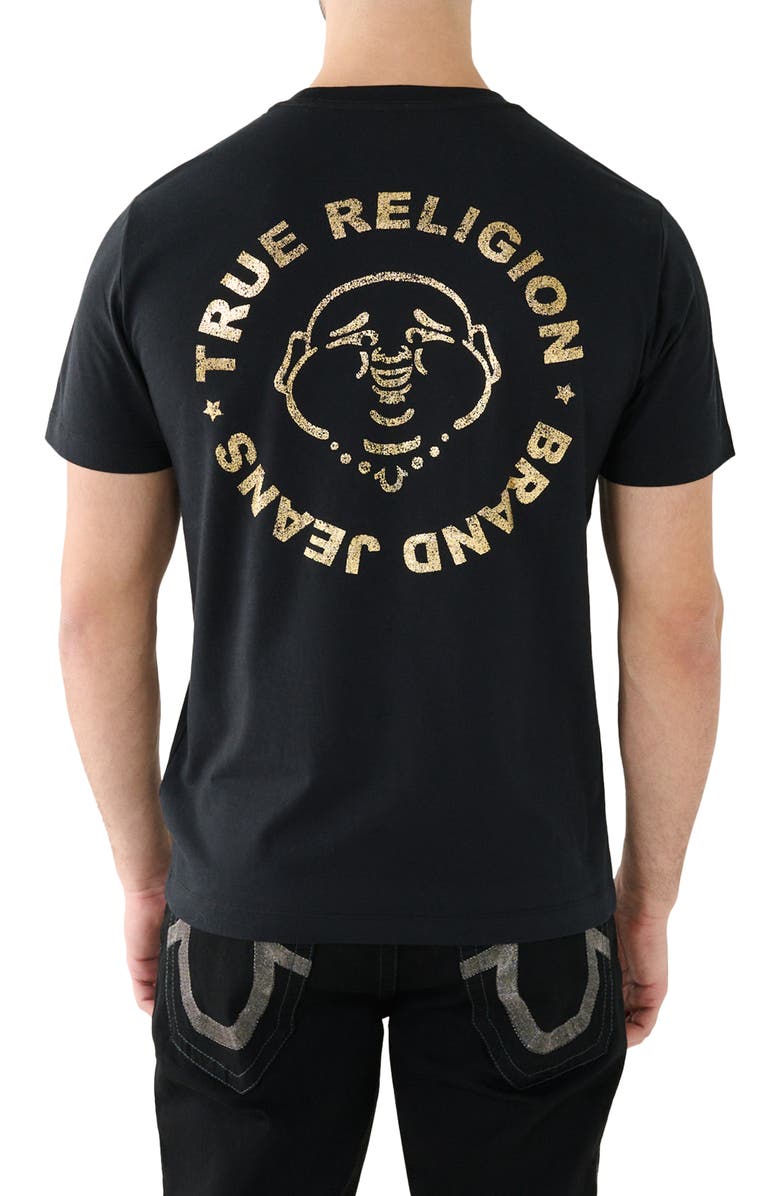 True Religion Stamp Foil Cotton Graphic T-Shirt, Alternate, color, 