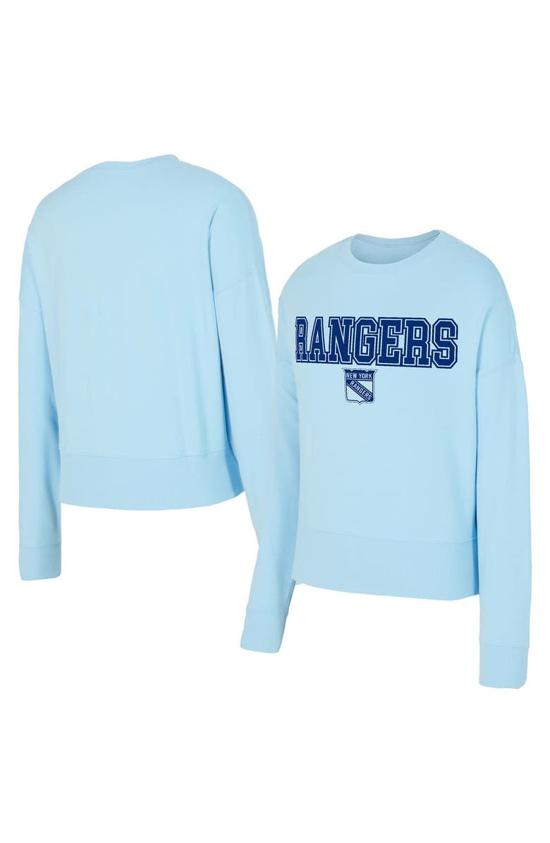 CONCEPTS SPORT Women's Concepts Sport Light Blue New York Rangers Tonal Pullover Sweatshirt, Main, color, Light Blue