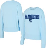 CONCEPTS SPORT Women's Concepts Sport Light Blue New York Rangers Tonal Pullover Sweatshirt