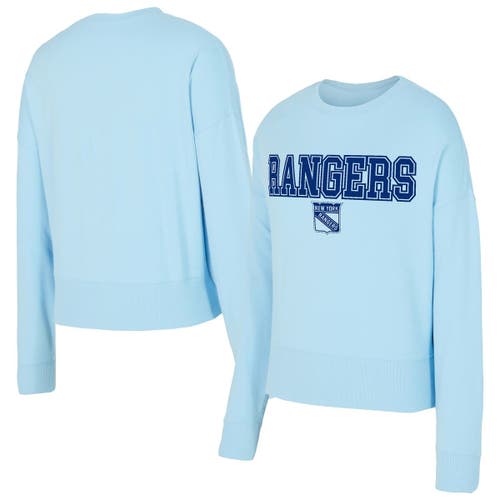 Concepts Sport Light Blue New York Rangers Tonal Pullover Sweatshirt