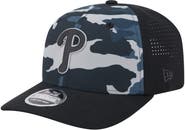 New Era Men's New Era Black Philadelphia Phillies Tonal Camo 9SEVENTY Stretch-Snap Hat