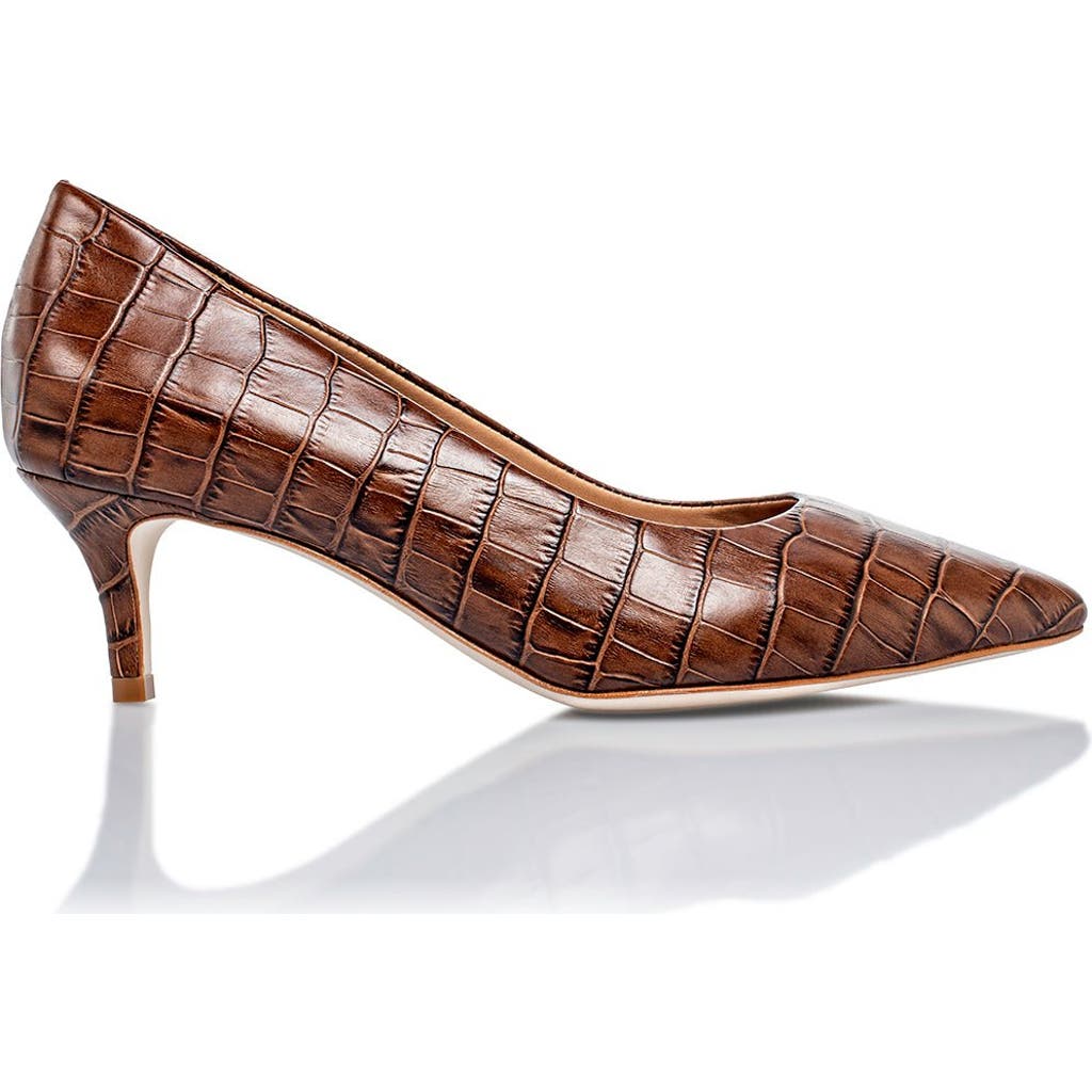 Joan Oloff Shoes Callie Pump in Brown Croco  product
