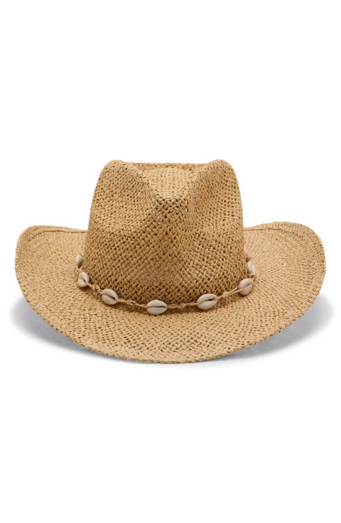 Straw Hat with Shells