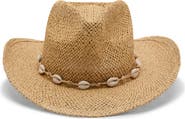 MANGO Straw Hat with Shells