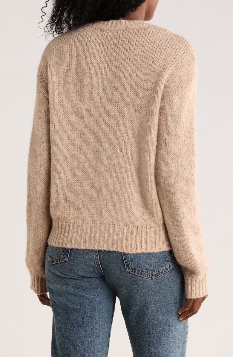 DR2 by Daniel Rainn Embroidered Sweater, Alternate, color, R041 Oatmeal