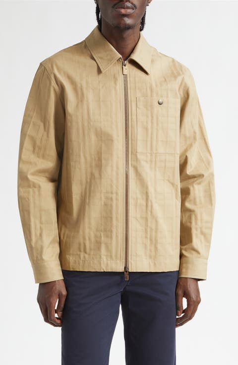 Oakwell Cotton Jacquard Zip Jacket