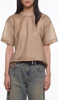 Helmut Lang Sheer Tie Waist T-Shirt