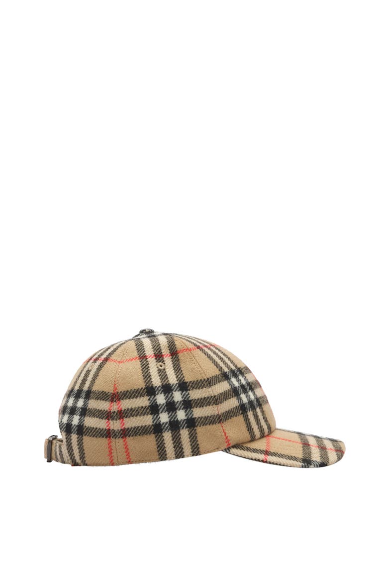 Check Wool Baseball Cap, Alternate, color, Archive beige