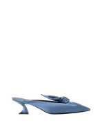 Lanvin Midnight Step Heeled Mules With A Satin Bow