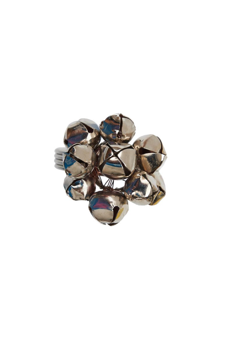 Silver Ring Bell Napkin Ring, Main, color, Silver
