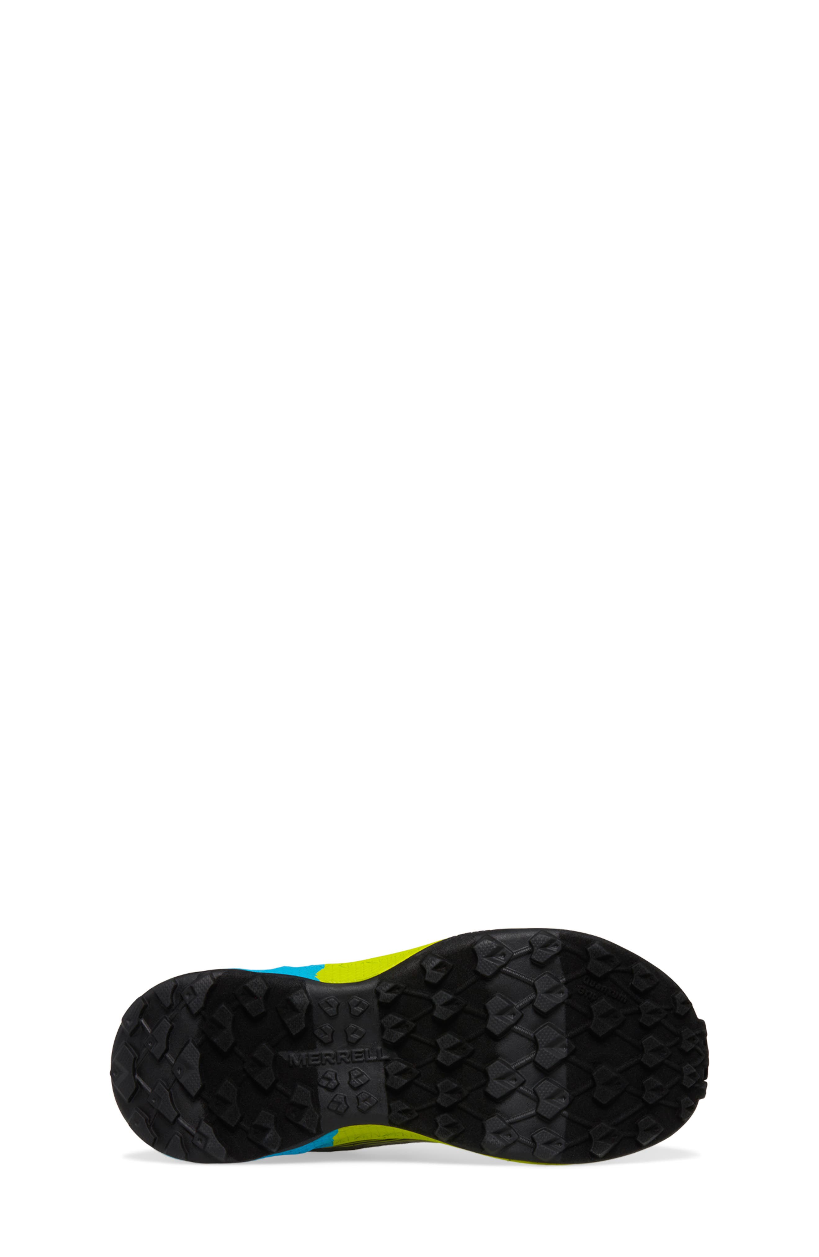 Merrell Kids' Agility Peak Running Shoe, Alternate, color, Black/ Citron/ Cyan/ Orange