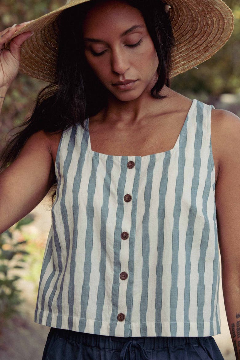 Sadie Tank, Alternate, color, Beach Stripe