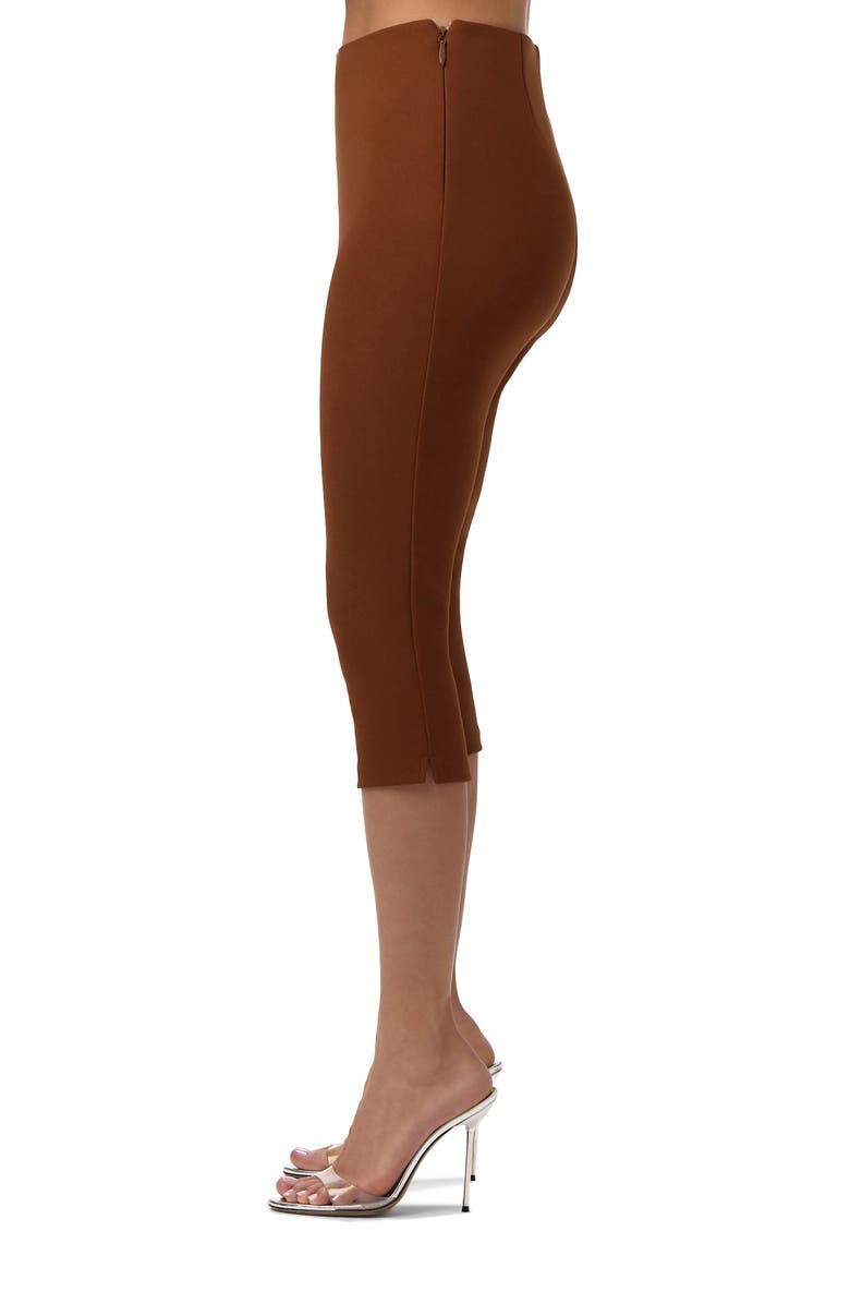 Naked Wardrobe Suiting Capri Pants, Alternate, color, Dark Mocha