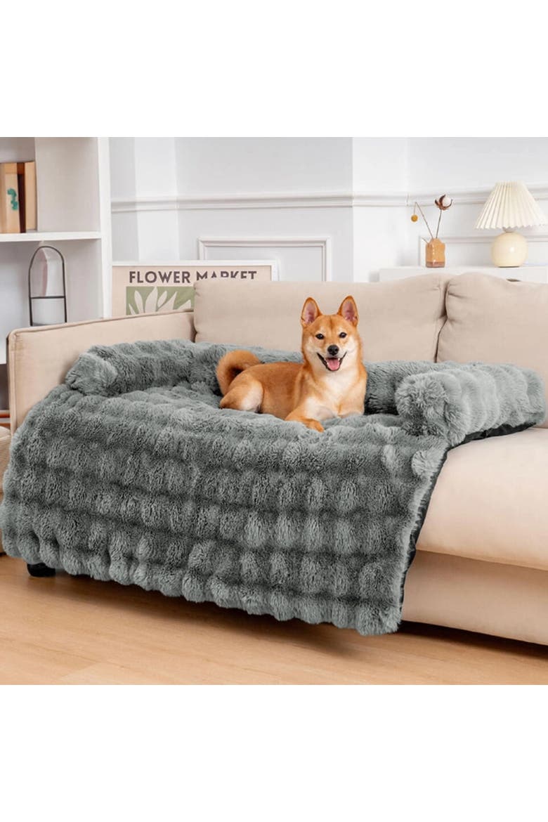 Cozy Fluffy Sofa Seat Pad, Alternate, color, Grey
