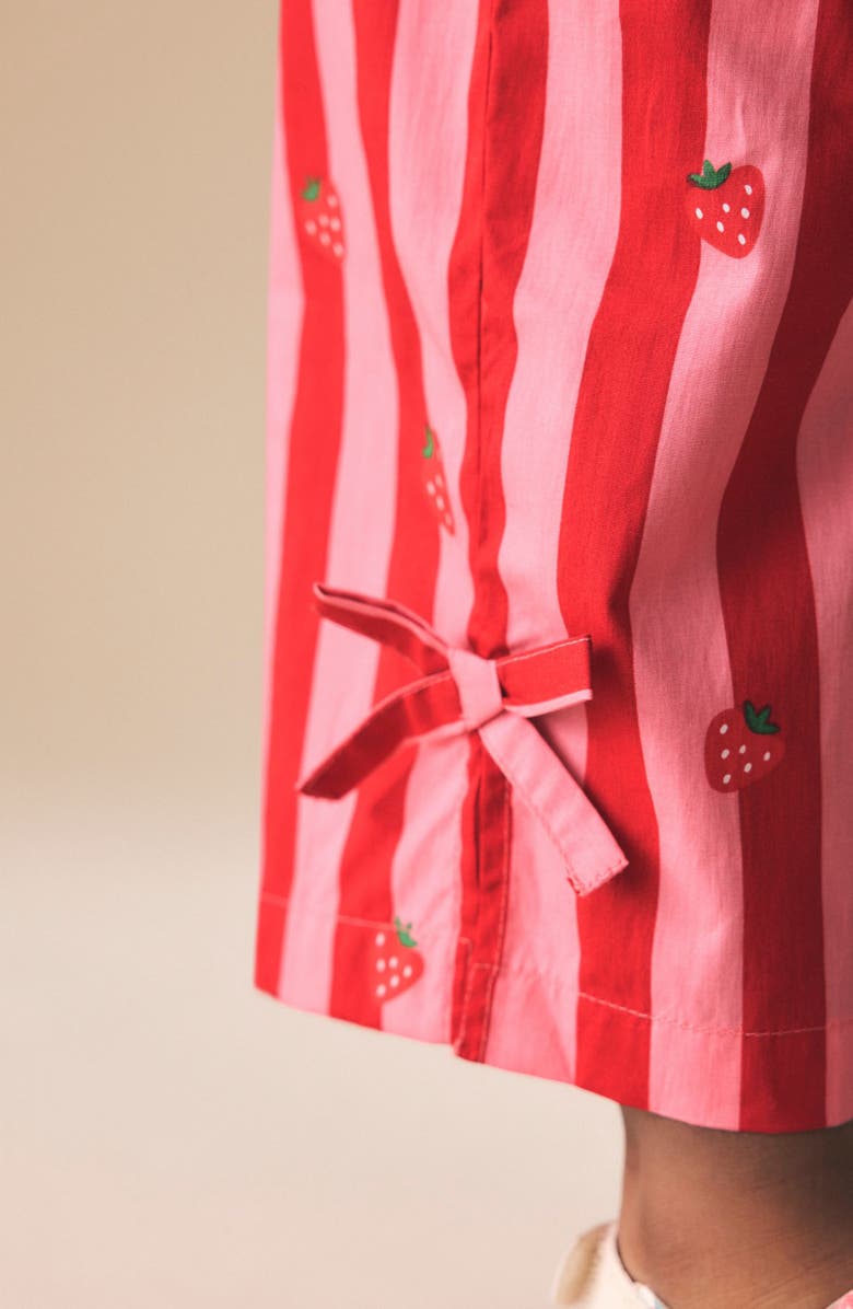 NEXT Kids' Strawberry Stripe Peplum Top & Pants Set, Alternate, color, Pink Multi