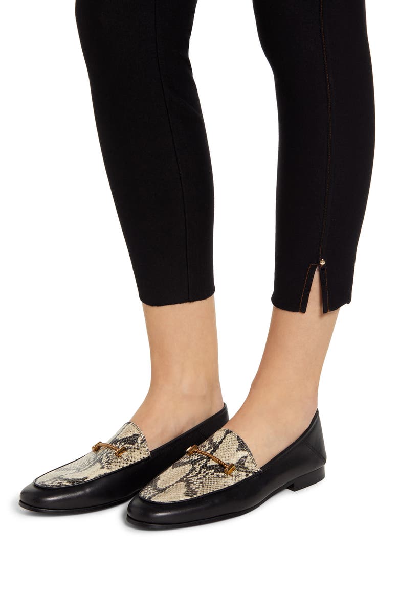 Lyssé Crop Slit Denim Leggings, Alternate, color, BLACK