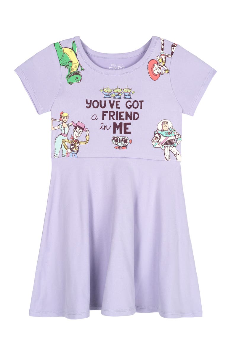Disney Toy Story 2-Piece Skater Dress Set, Alternate, color, Woody Buzz Lilac Cream