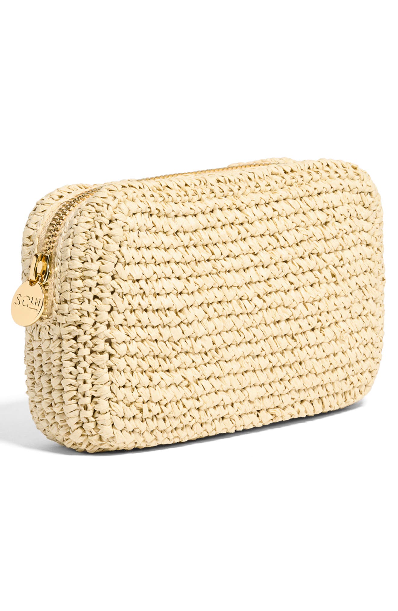 Stoney Clover Lane Small Raffia Pouch, Alternate, color, 