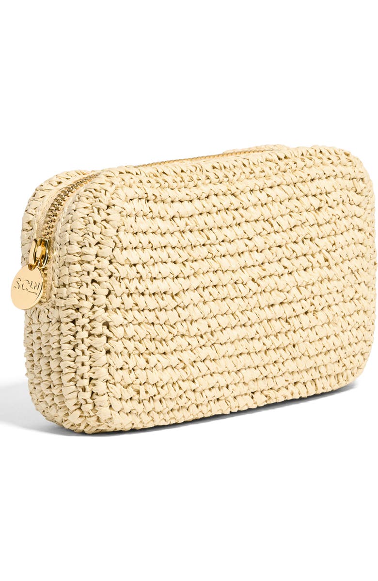 Stoney Clover Lane Small Raffia Pouch, Alternate, color,