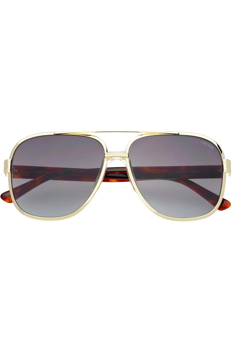 Carter Oversized Unisex Aviator Sunglasses, Main, color, Gray