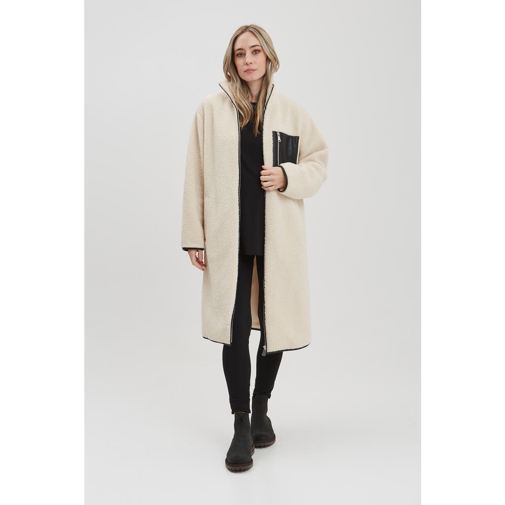 Nom Maternity Teddi Coat In Neutral