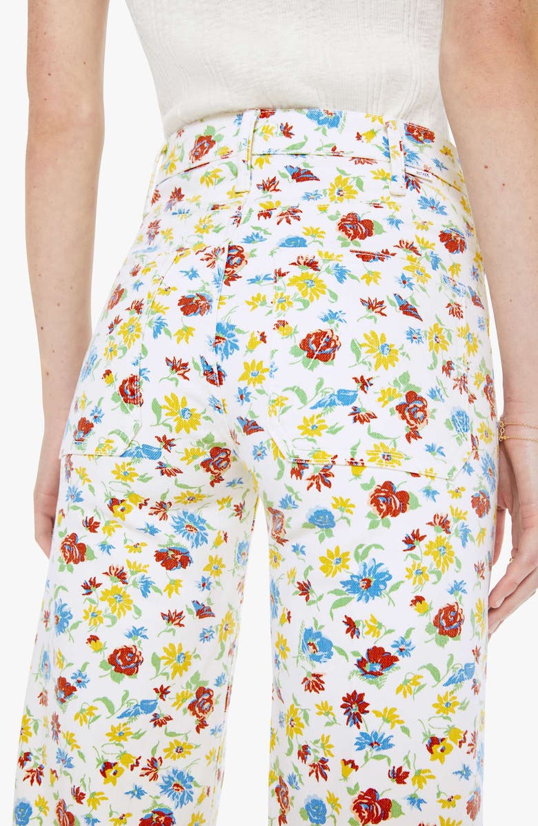 MOTHER The Hustler Roller Patch Pocket Wide Leg Jeans, Alternate, color, Rose Bowl