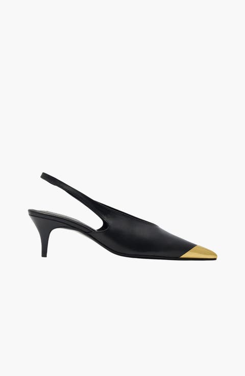 Nelly Metal Toe Slingback Heel