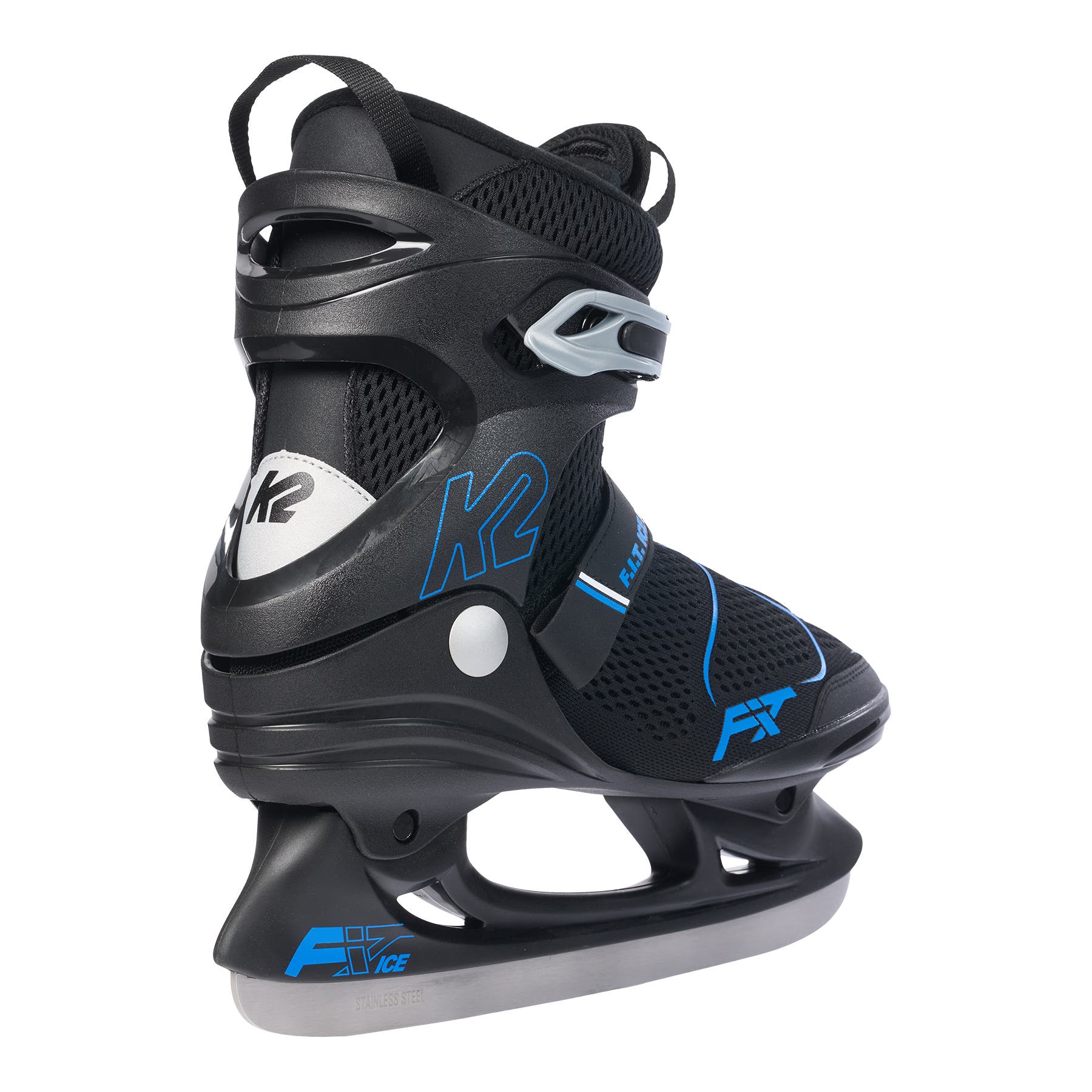 K2 F.I.T. Ice Pro Mens Ice Skates, Alternate, color, Black/Blue