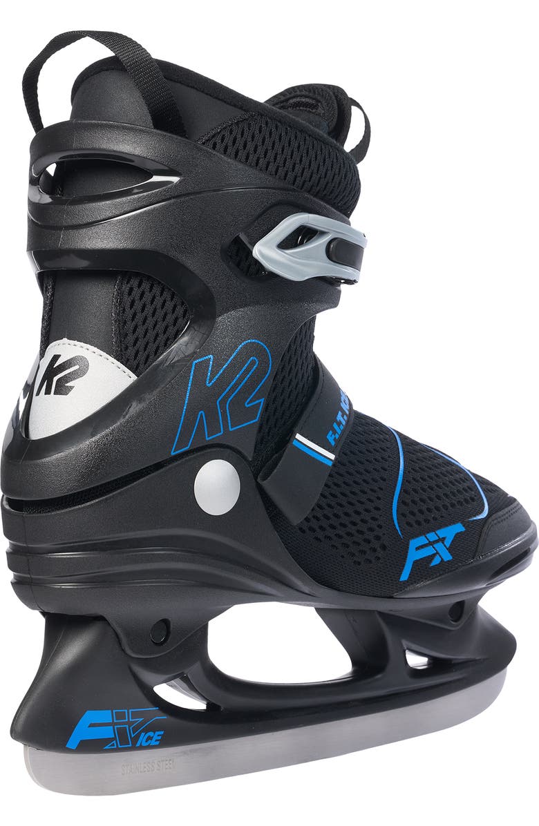 K2 F.I.T. Ice Pro Mens Ice Skates, Alternate, color, Black/Blue