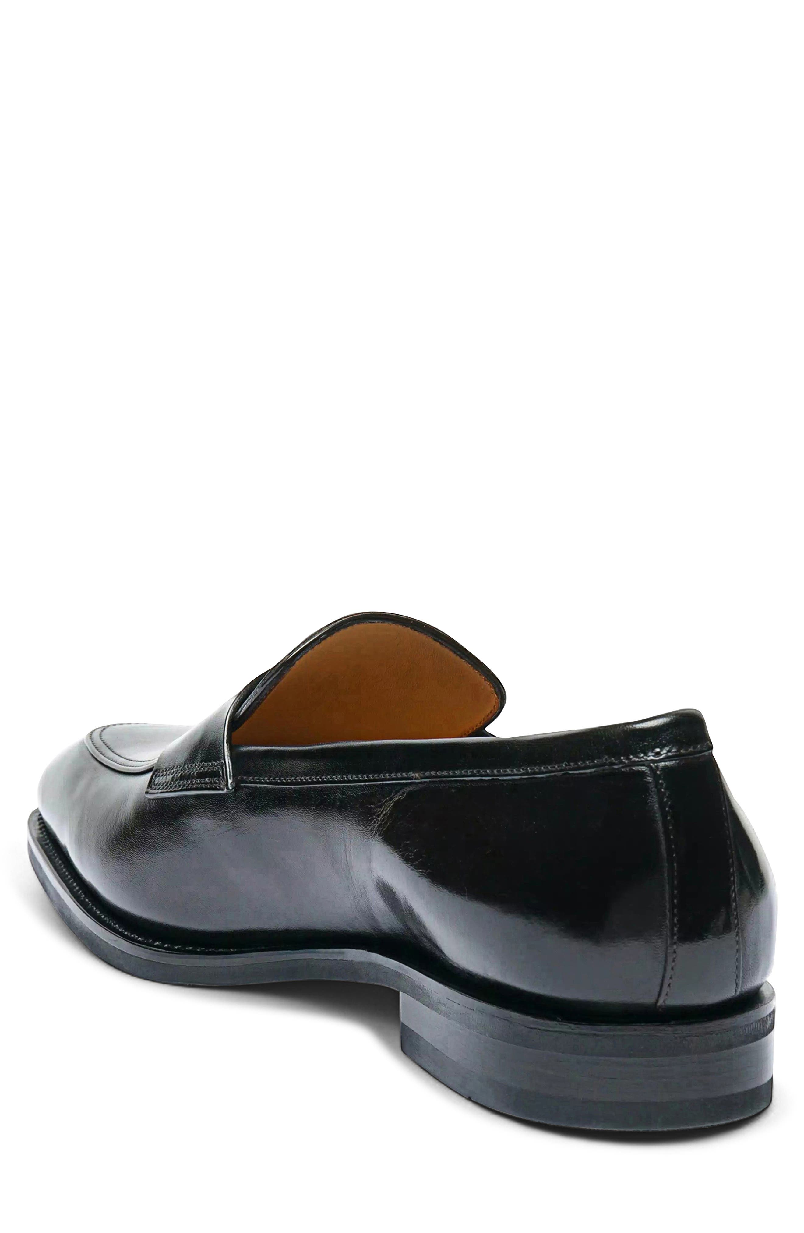 Gregor Leather Penny Loafer, Alternate, color, DARK BROWN