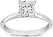 LuvMyJewelry Rhea Princess 14K Gold Princess Cut Lab Grown Diamond Classic Solitaire Ring - 1.25 Ct