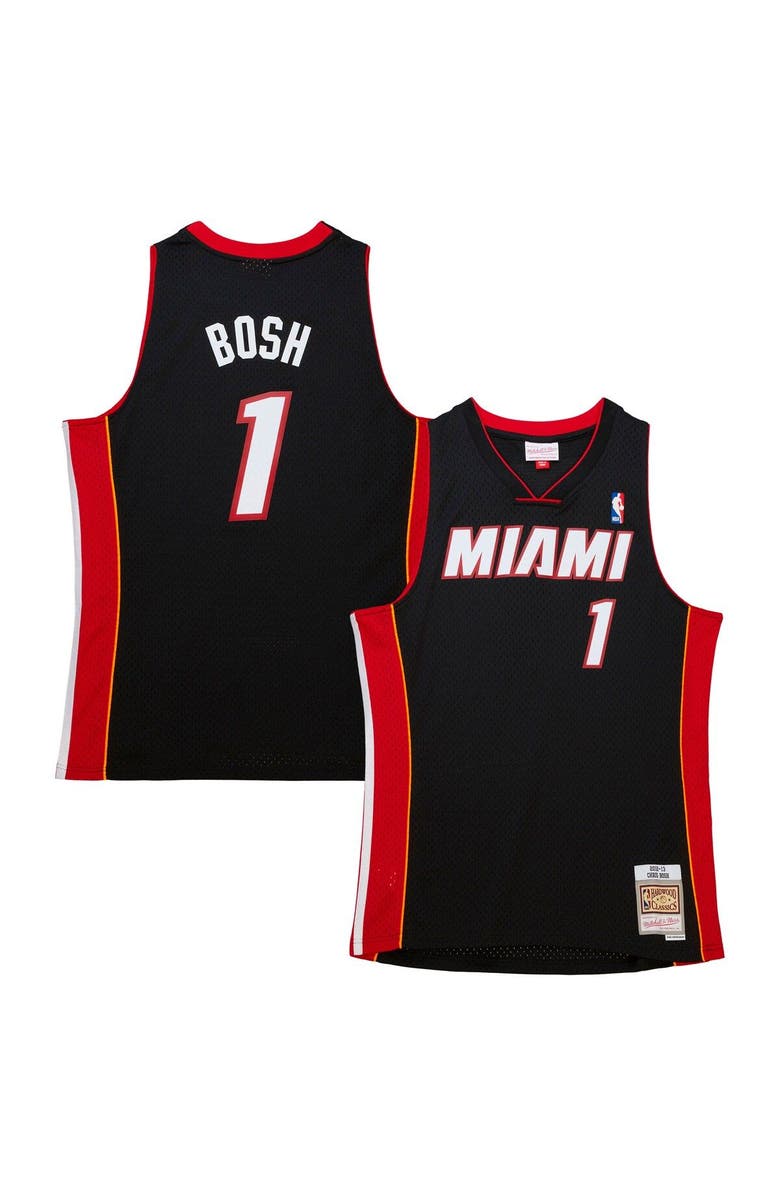 Mitchell & Ness Men's Mitchell & Ness Chris Bosh Black Miami Heat  2012/13 Hardwood Classics Swingman Jersey, Alternate, color, Black