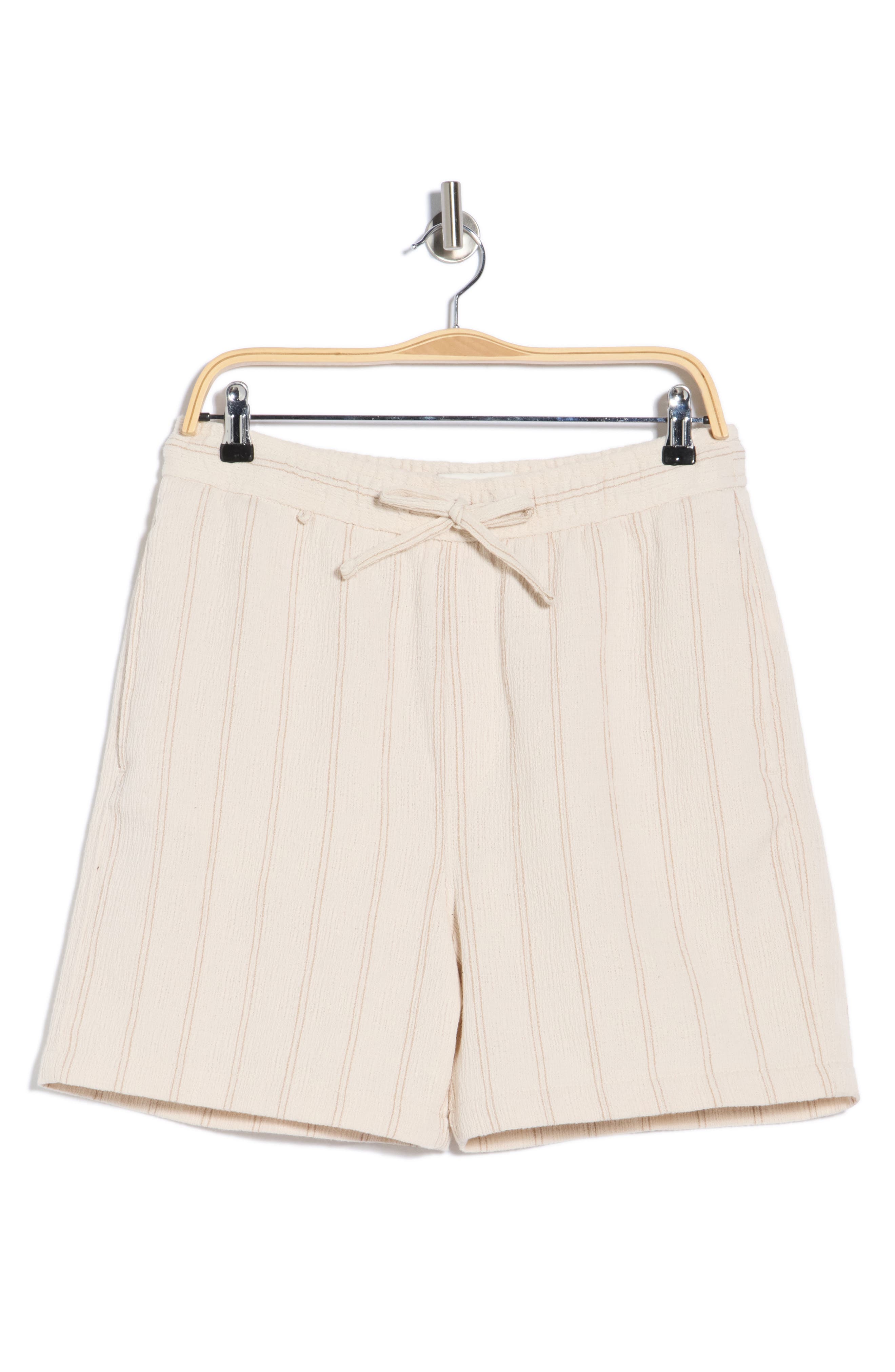 DENIM AND FLOWER Textured Drawstring Shorts