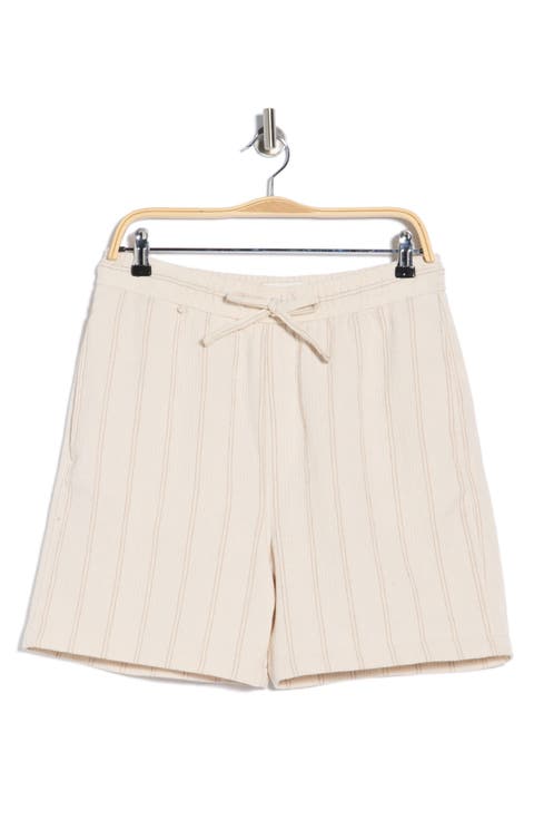 Textured Drawstring Shorts