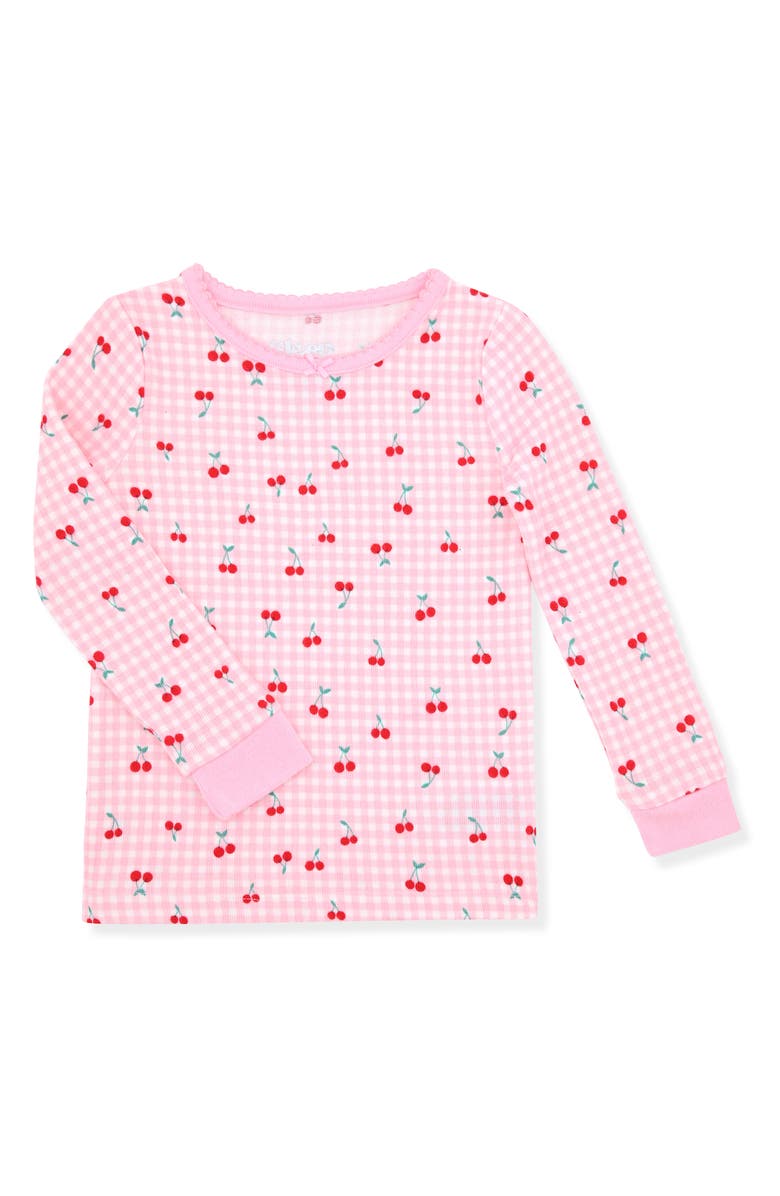 SLEEP ON IT Kids' Fitted Two-Piece Pajamas & Socks Set, Alternate, color, Pink