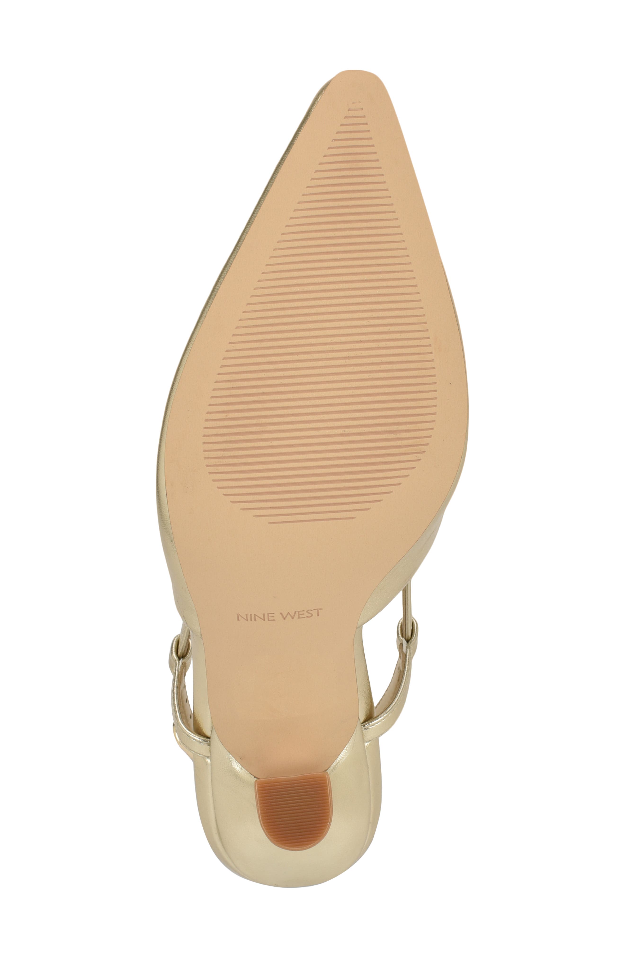 Nine West Vassa Pointed Toe Slingback Pump, Alternate, color, Gold