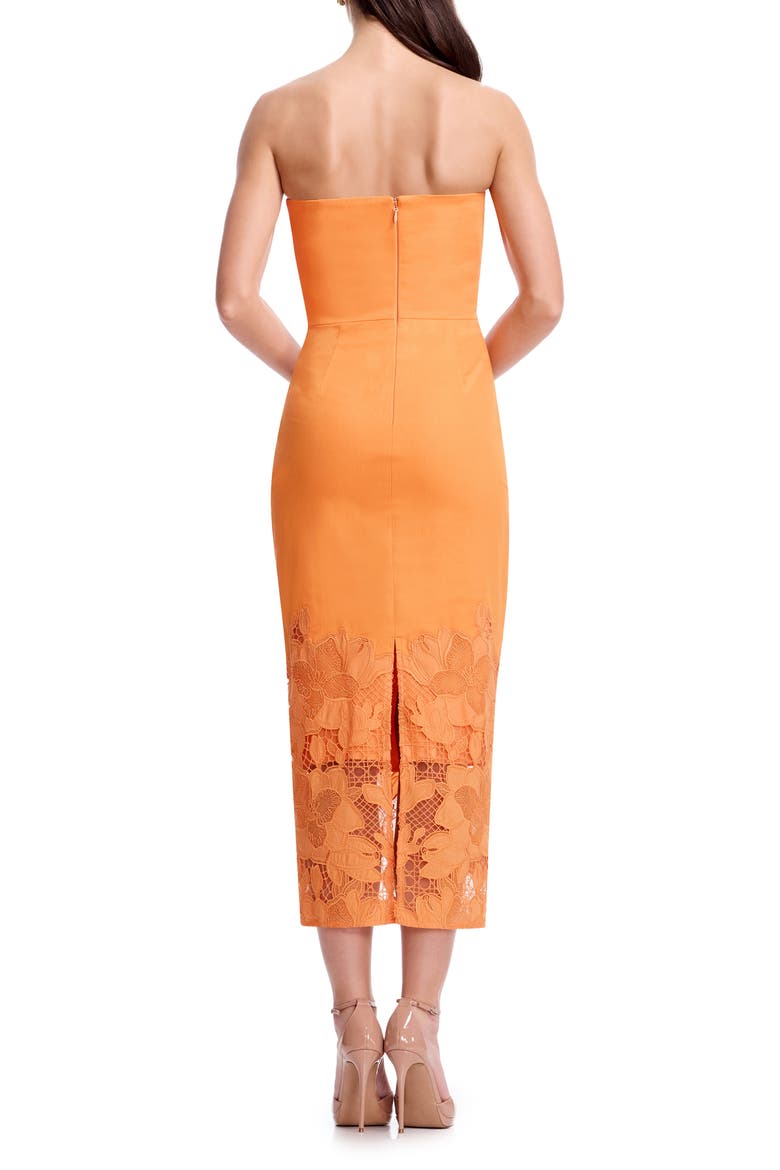 Vivian Floral Strapless Gown, Alternate, color, APRICOT