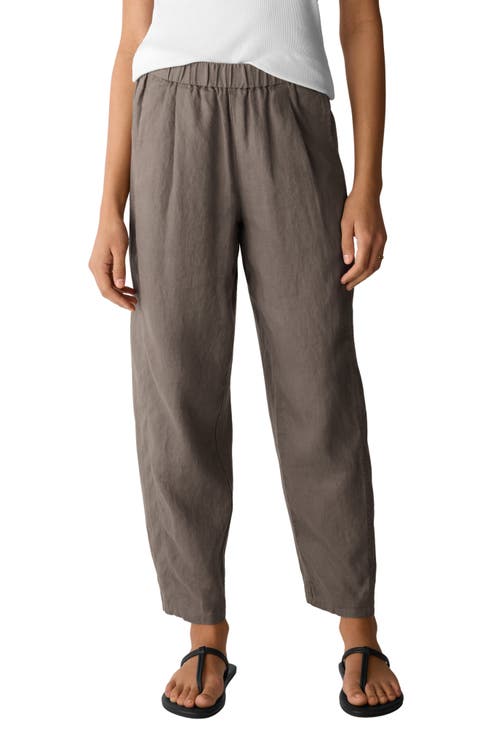Pleated Organic Linen Lantern Pants