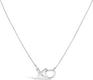Haus of Brilliance Sterling Silver Diamond Accent XO Pendant Necklace