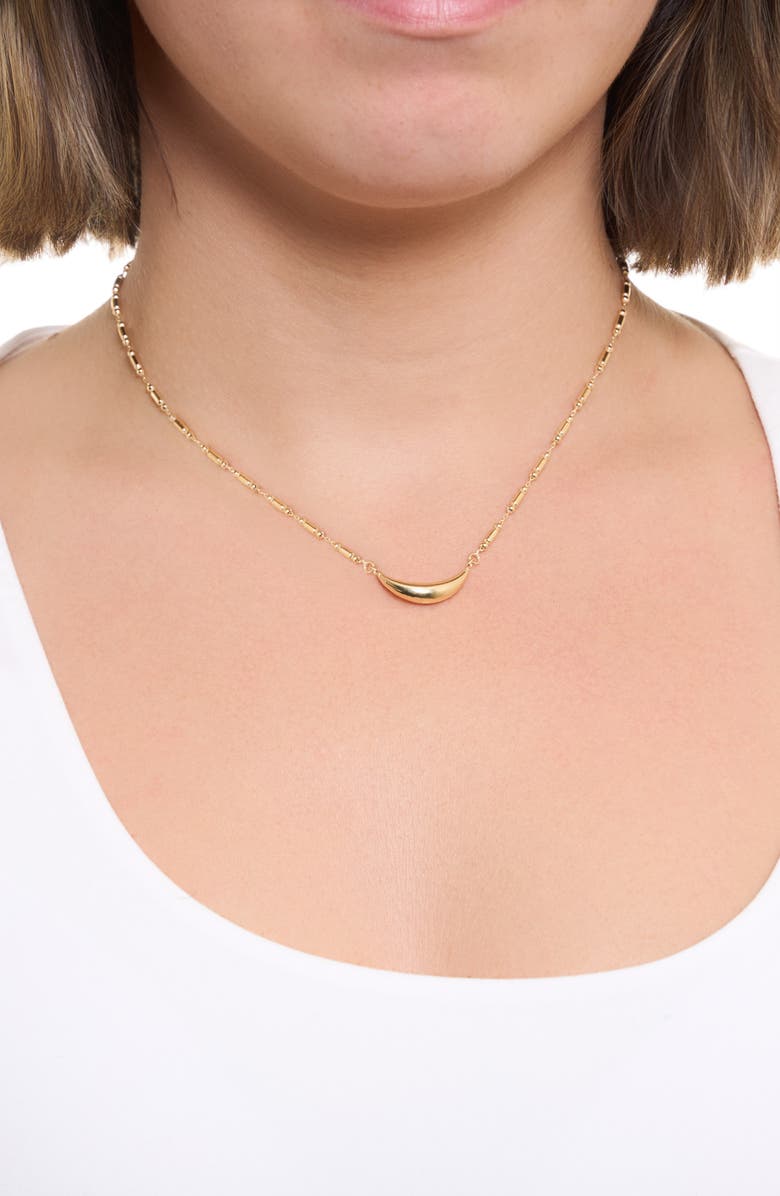 ATHRA LUXE Dolce Sole Puffy Pendant Necklace, Alternate, color, Gold