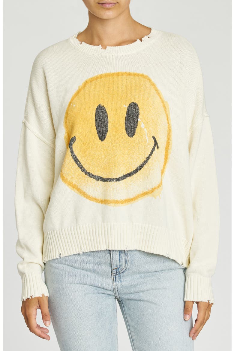 Eva Smiley Face Sweater, Alternate, color, SMILEY FACE