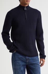 Dolce&Gabbana Virgin Wool Quarter Zip Sweater